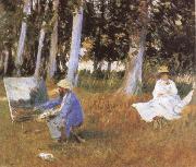 John Singer Sargent Claude Monet Painting at the Edge of a wood oil painting reproduction